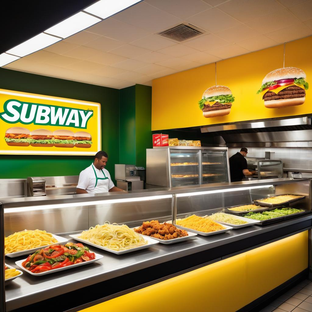 In Magdeburg's bustling cityscape, SUBWAY® Restaurant at Bahnhofstraße 69 offers a quick, delicious respite for locals and tourists alike, where customers dine comfortably while enjoying a variety of vegetarian options freshly prepared.